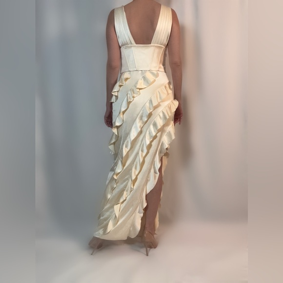 Elegant Cream Corset Dress - Picture 3 of 7